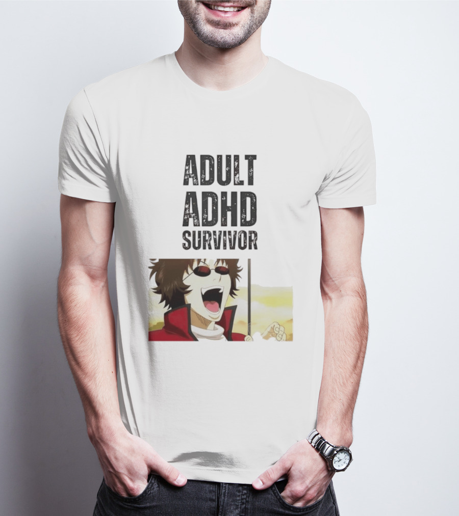 Sakamoto Tatsuma Anime Character Adult ADHD Survivor T-Shirt