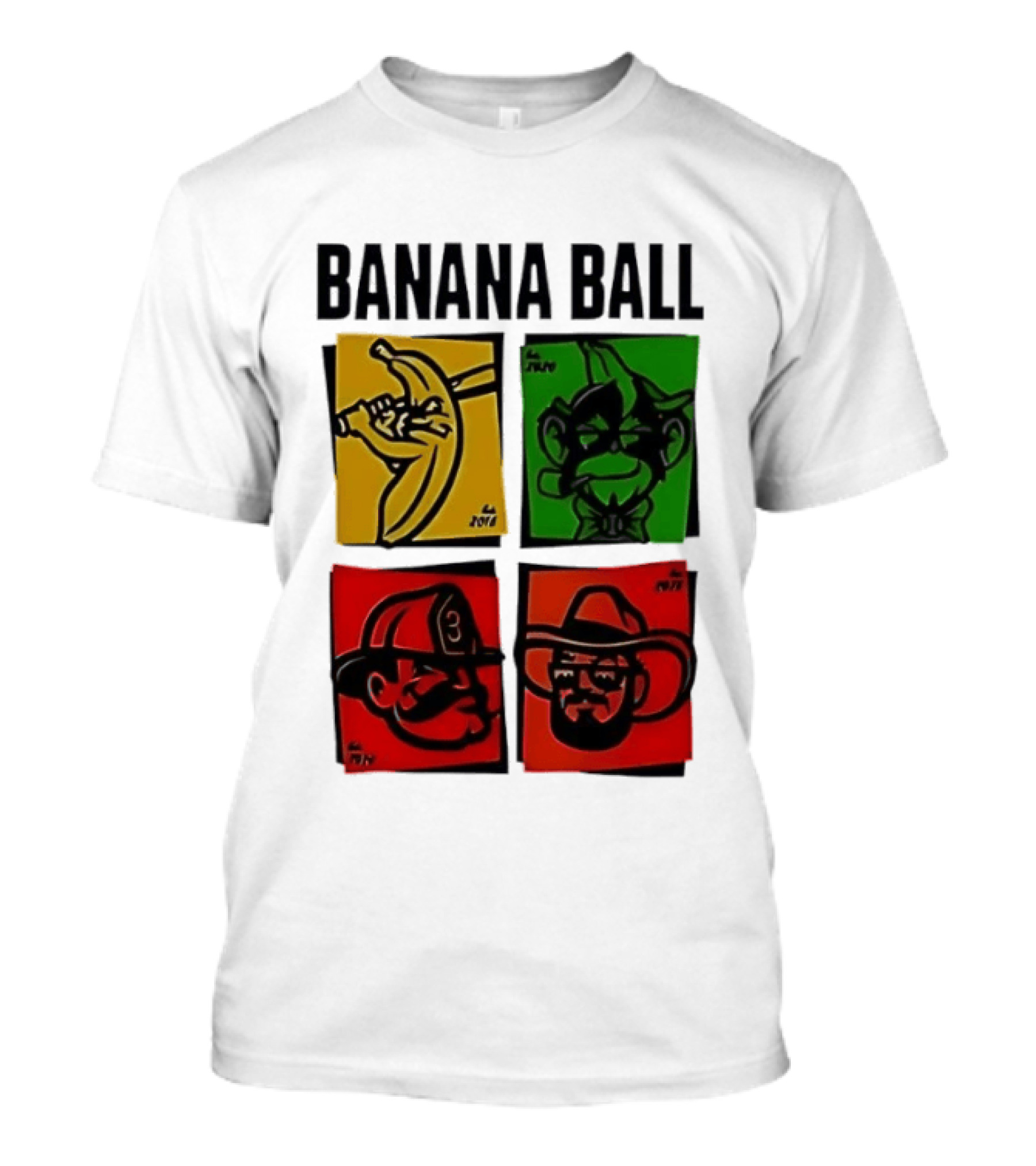 Savannah Bananas Baseball Banana Ball Colorful Character Blocks T-Shirt