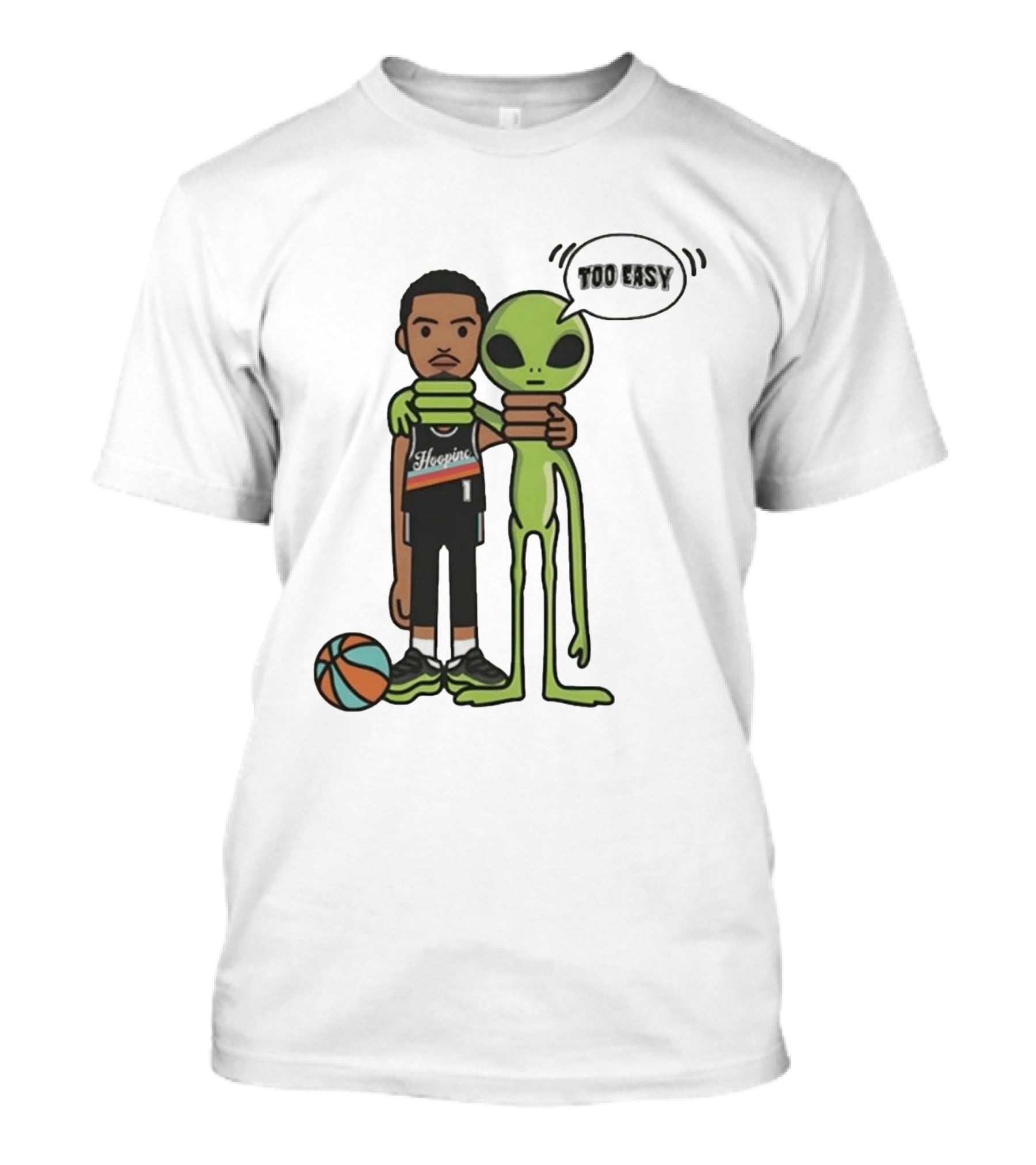 Too Easy Victor Wembanyama Hooping Alien San Antonio Spurs NBA Basketball T-Shirt