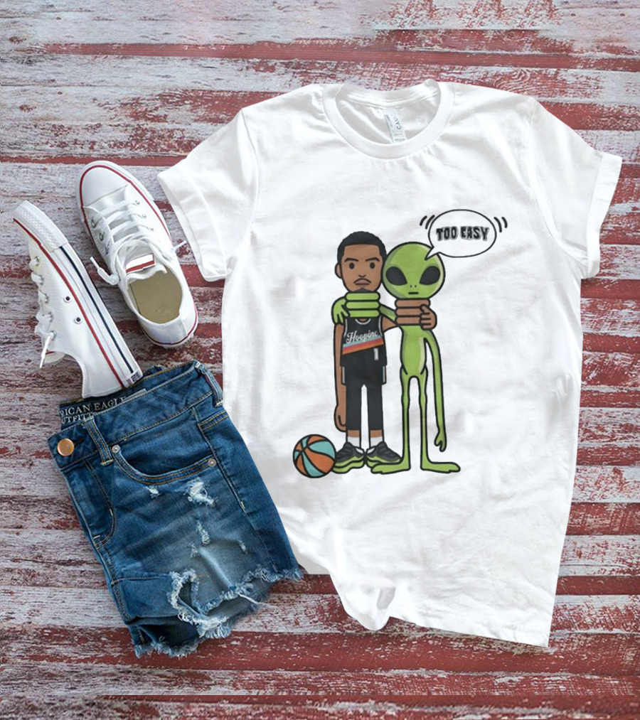 Too Easy Victor Wembanyama Hooping Alien San Antonio Spurs NBA Basketball T-Shirt