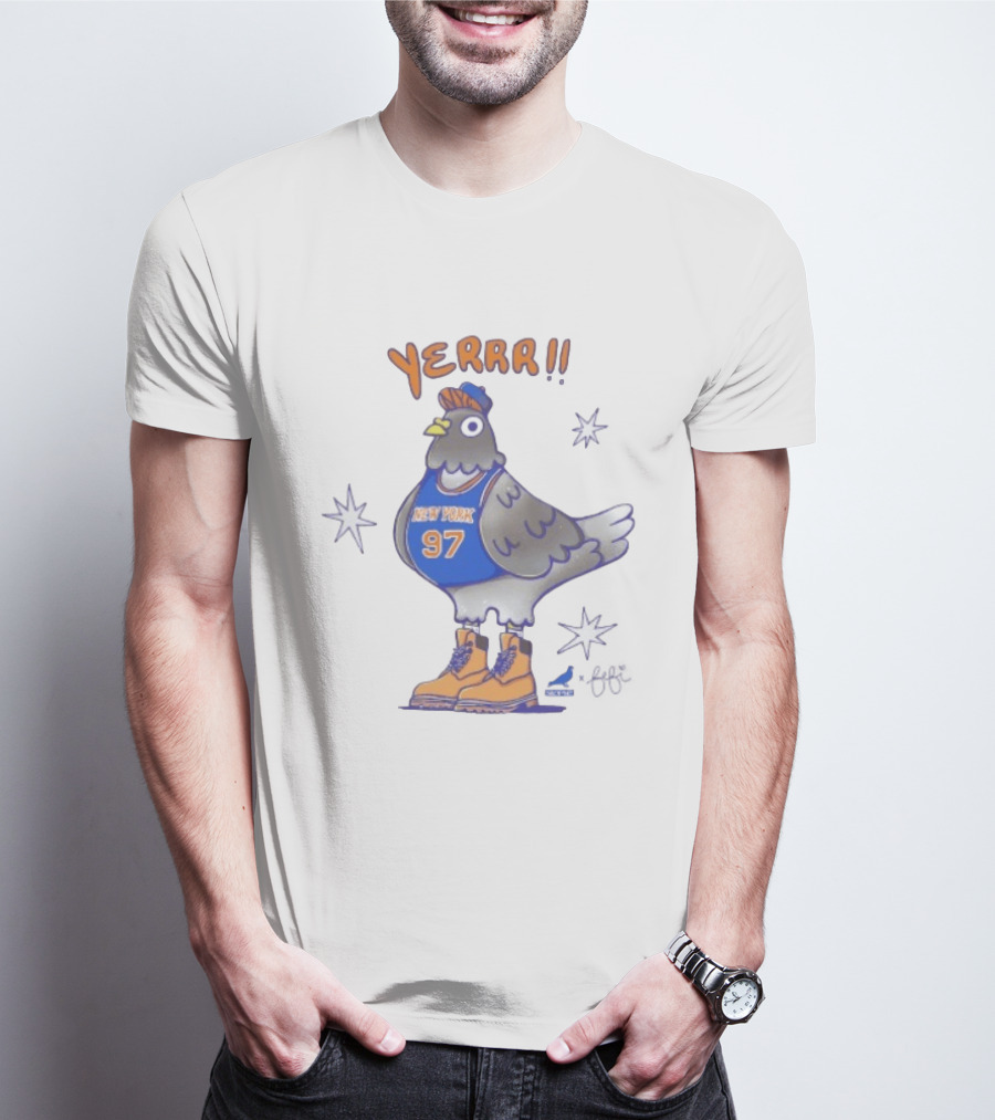 New York Knicks Yerrr Bird 97 Cartoon Sneakers T-Shirt