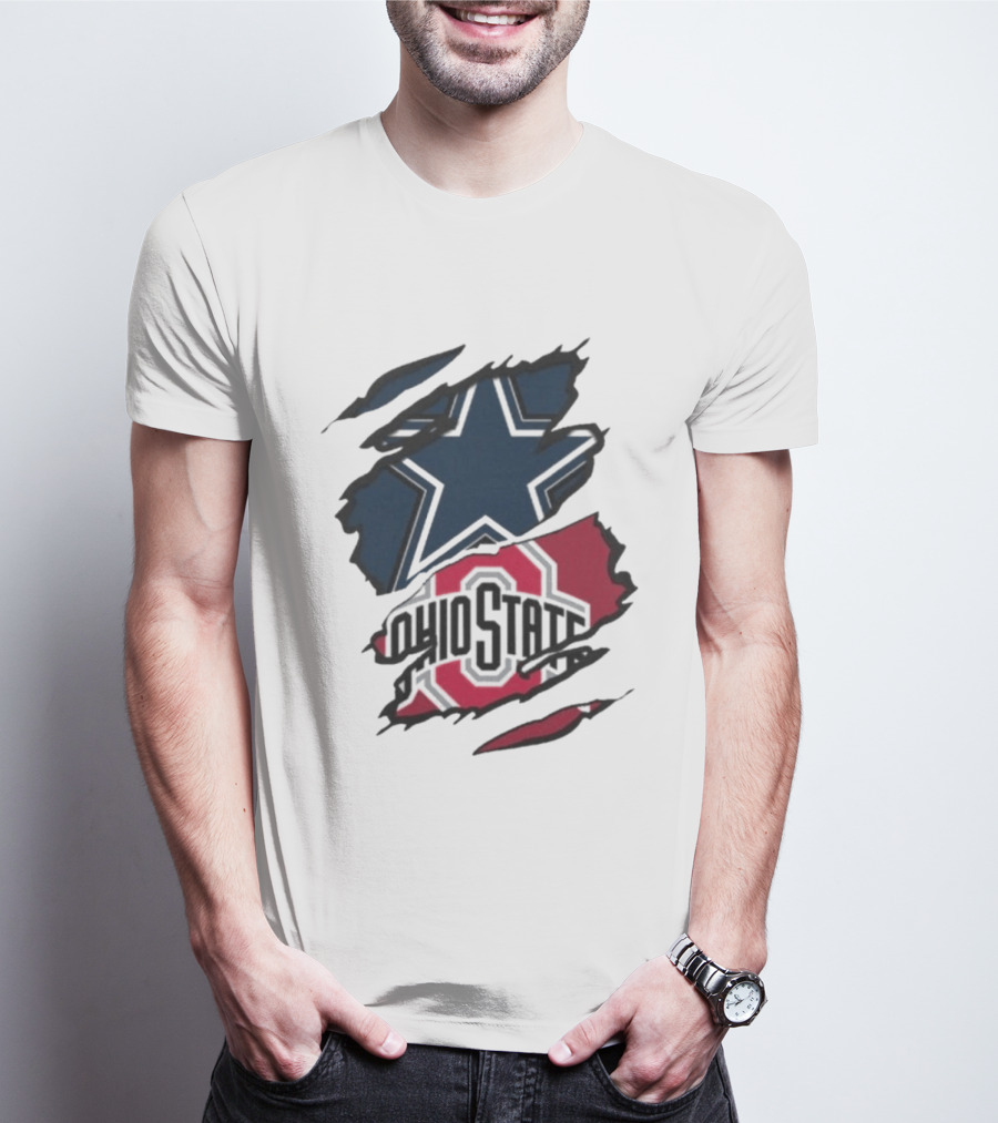 Dallas Cowboys Ohio State Buckeyes Men's Dual Rip T-Shirt