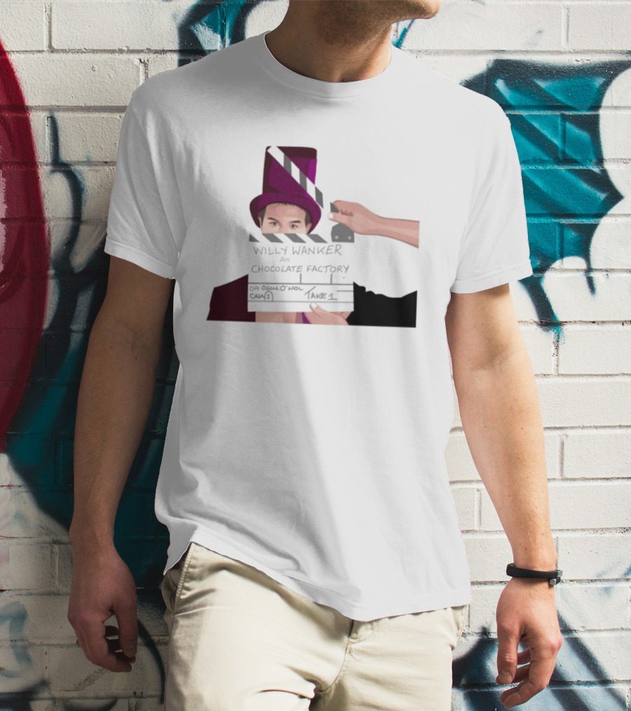 Max And Paddy Willy Wanker Chocolate Factory Movie Scene Take 1 T-Shirt