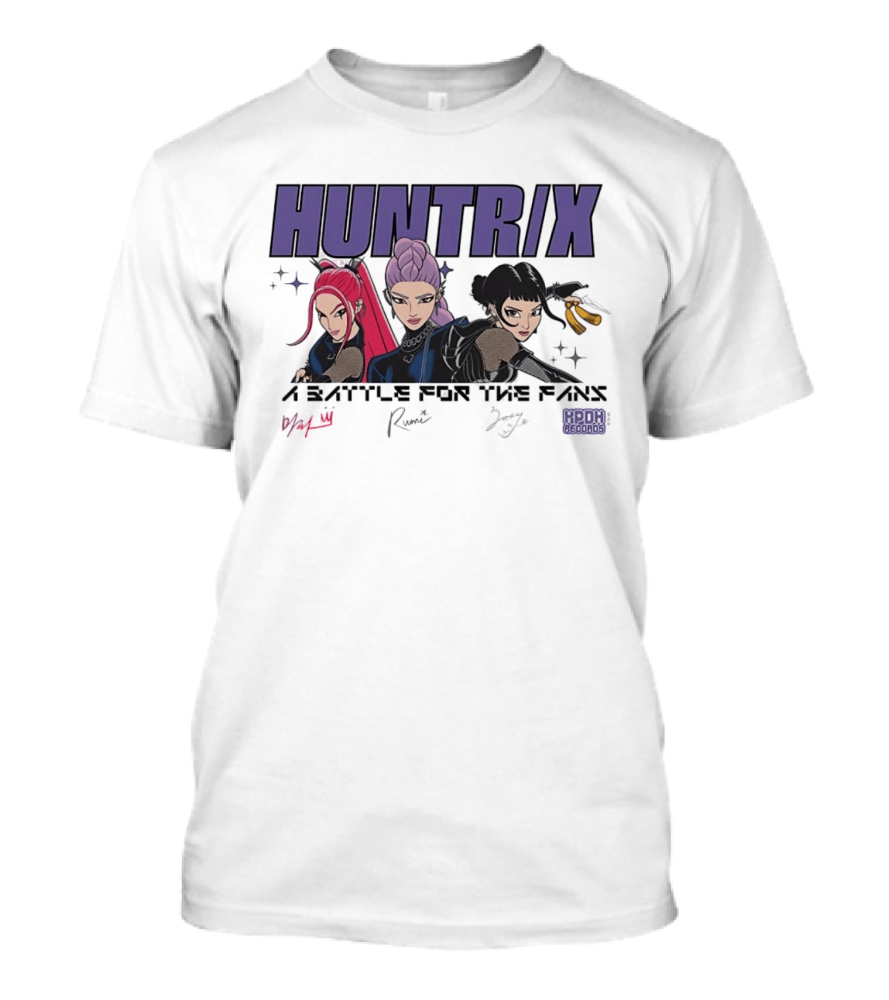 Huntrix A Battle For The Fans KPDH Records Rumi Zoey Jamalynn T-Shirt