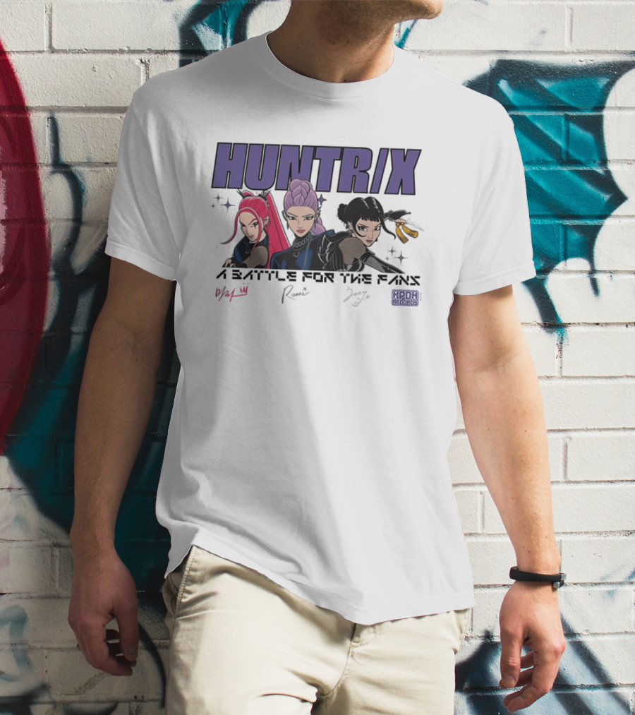 Huntrix A Battle For The Fans KPDH Records Rumi Zoey Jamalynn T-Shirt