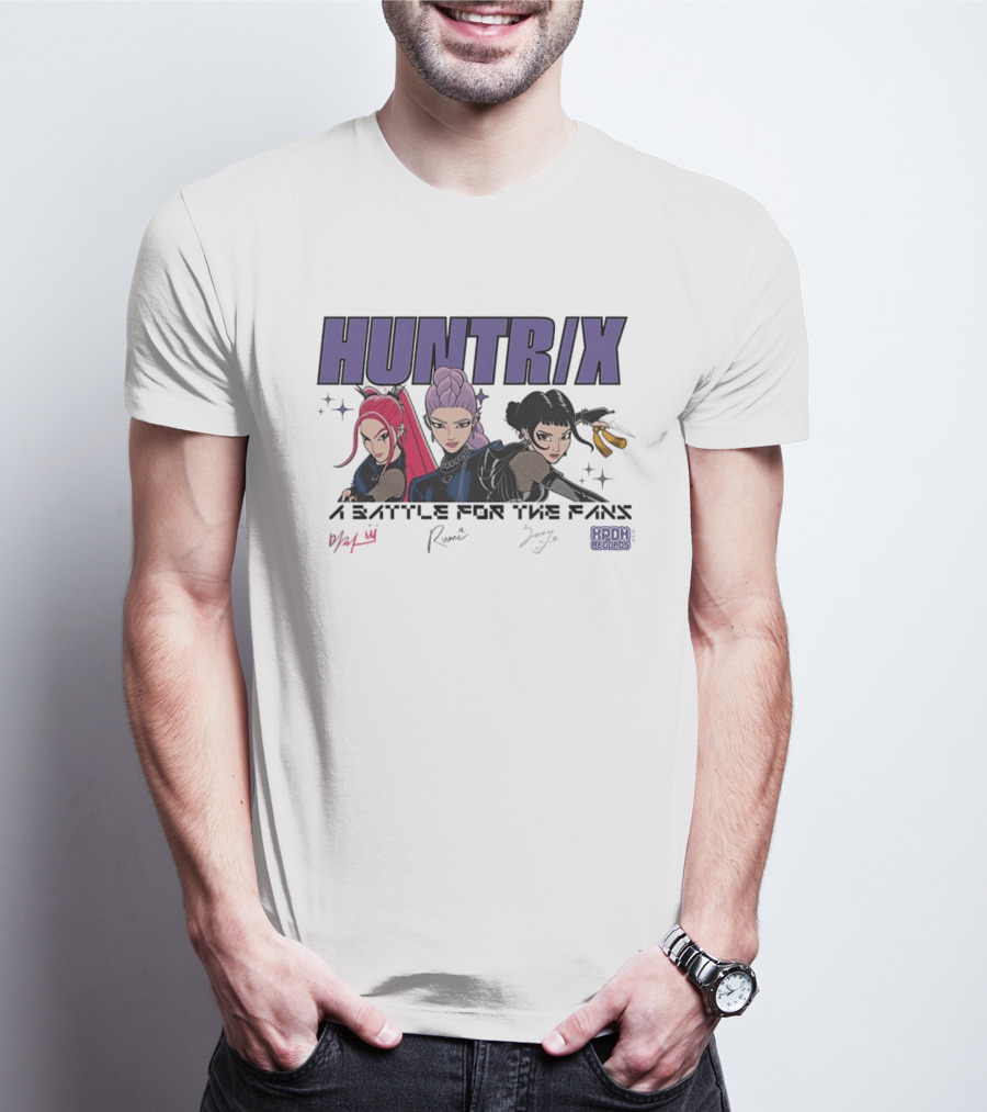 Huntrix A Battle For The Fans KPDH Records Rumi Zoey Jamalynn T-Shirt