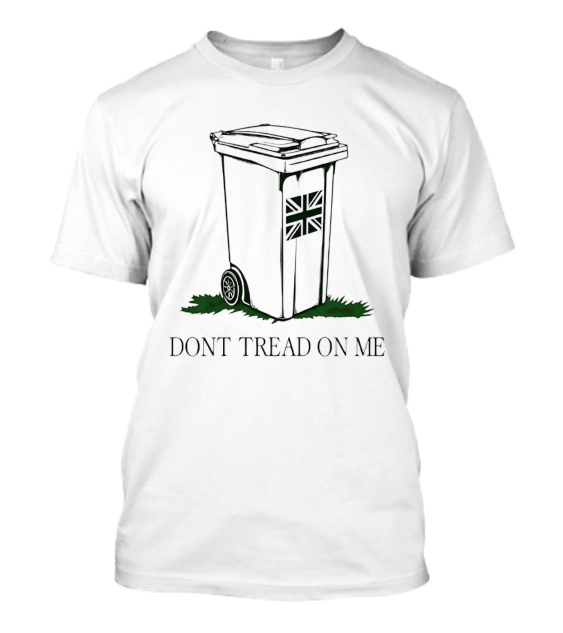 Trash Can Union Jack Flag Don't Tread On Me T-Shirt