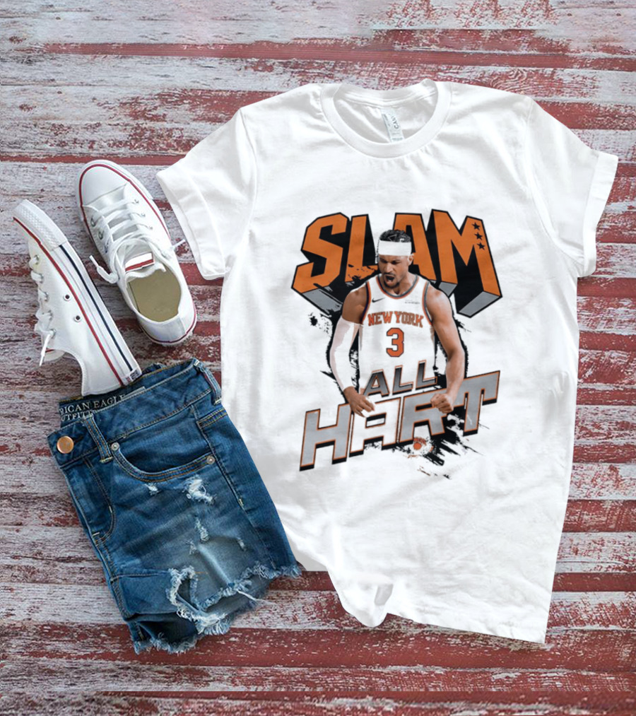 SLAM Josh Hart New York Knicks All Hart T-Shirt