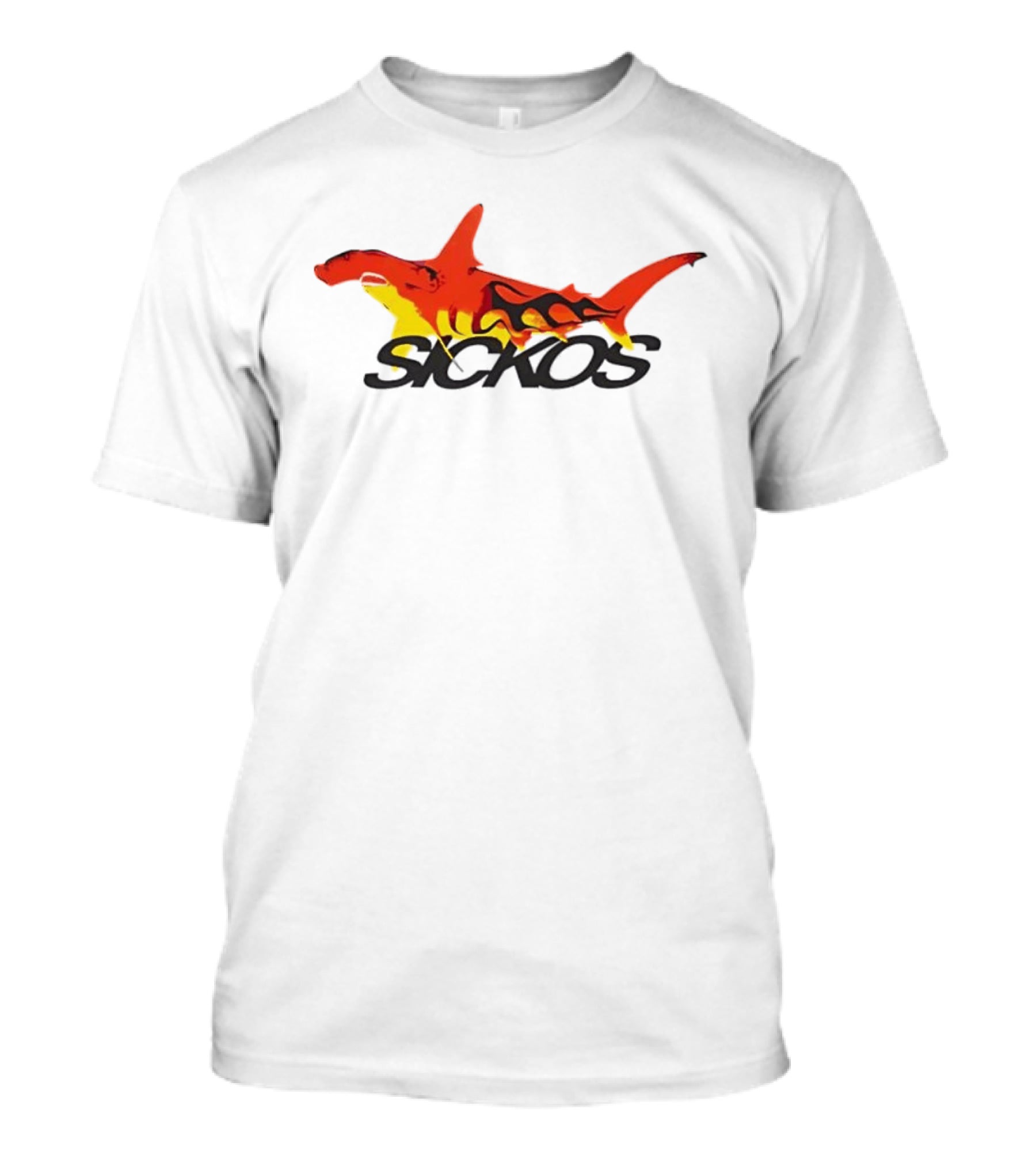 Sickos Hammerhead Shark Est 2021 Hood River OR Cotton Ocean Predator T-Shirt