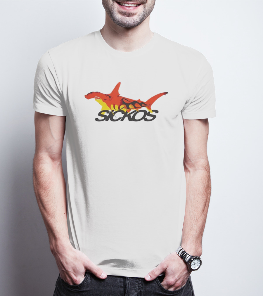 Sickos Hammerhead Shark Est 2021 Hood River OR Cotton Ocean Predator T-Shirt