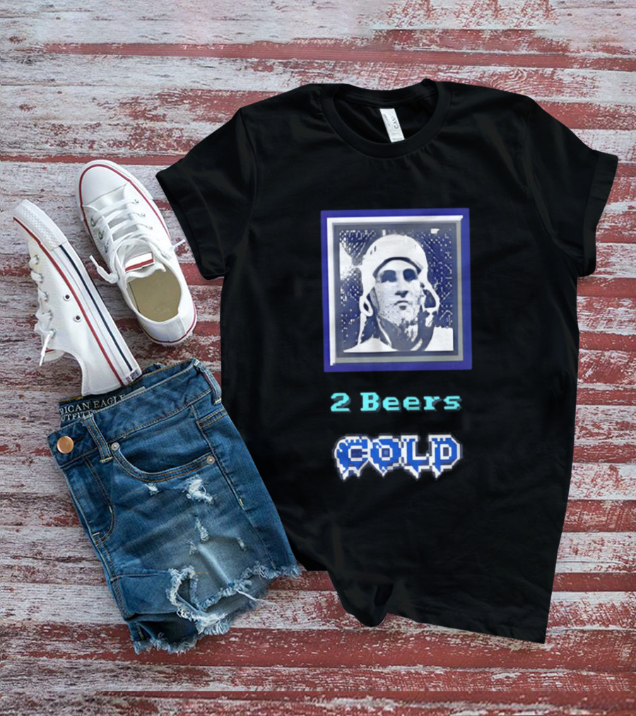 2 Beers Cold NHL Hockey Legend Portrait Ice Print T-Shirt