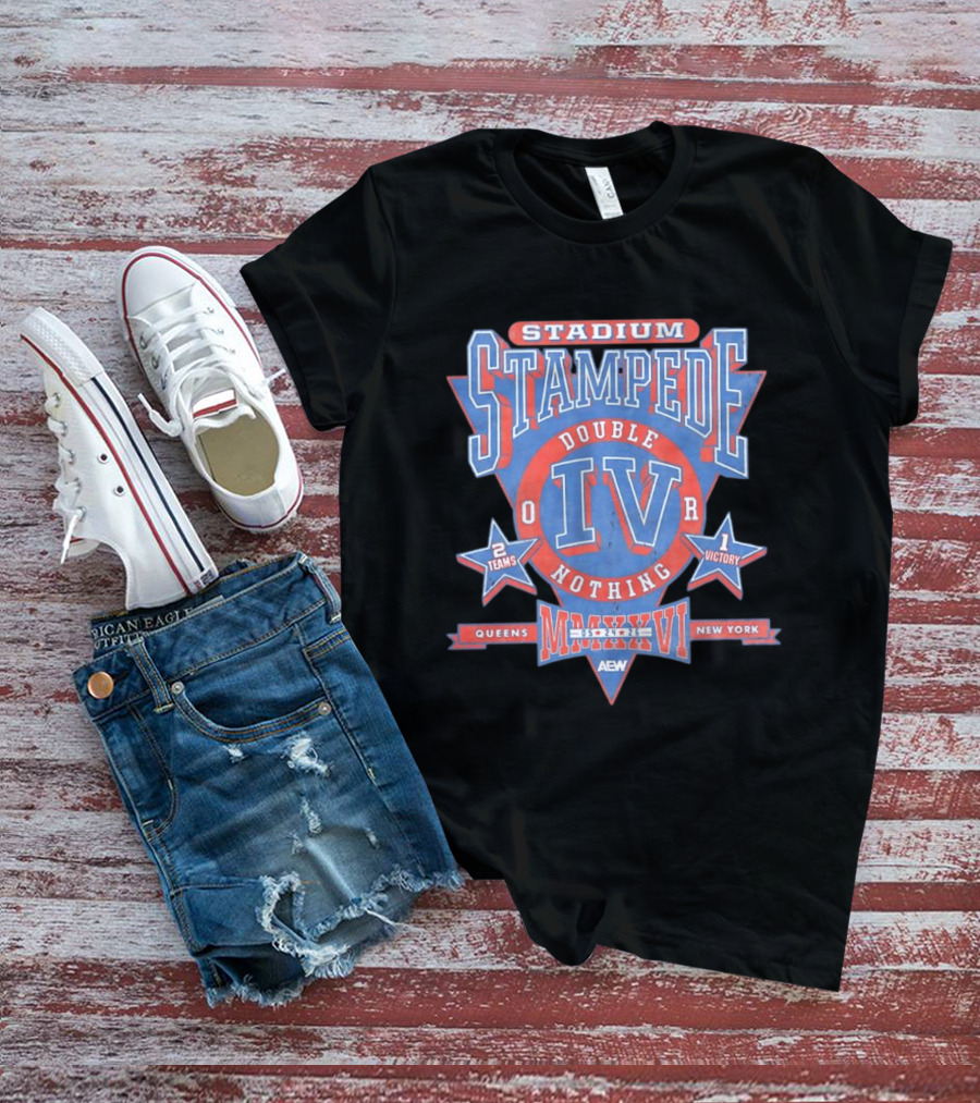AEW Stadium Stampede Double Or Nothing IV 2026 Queens New York Wrestling Event T-Shirt