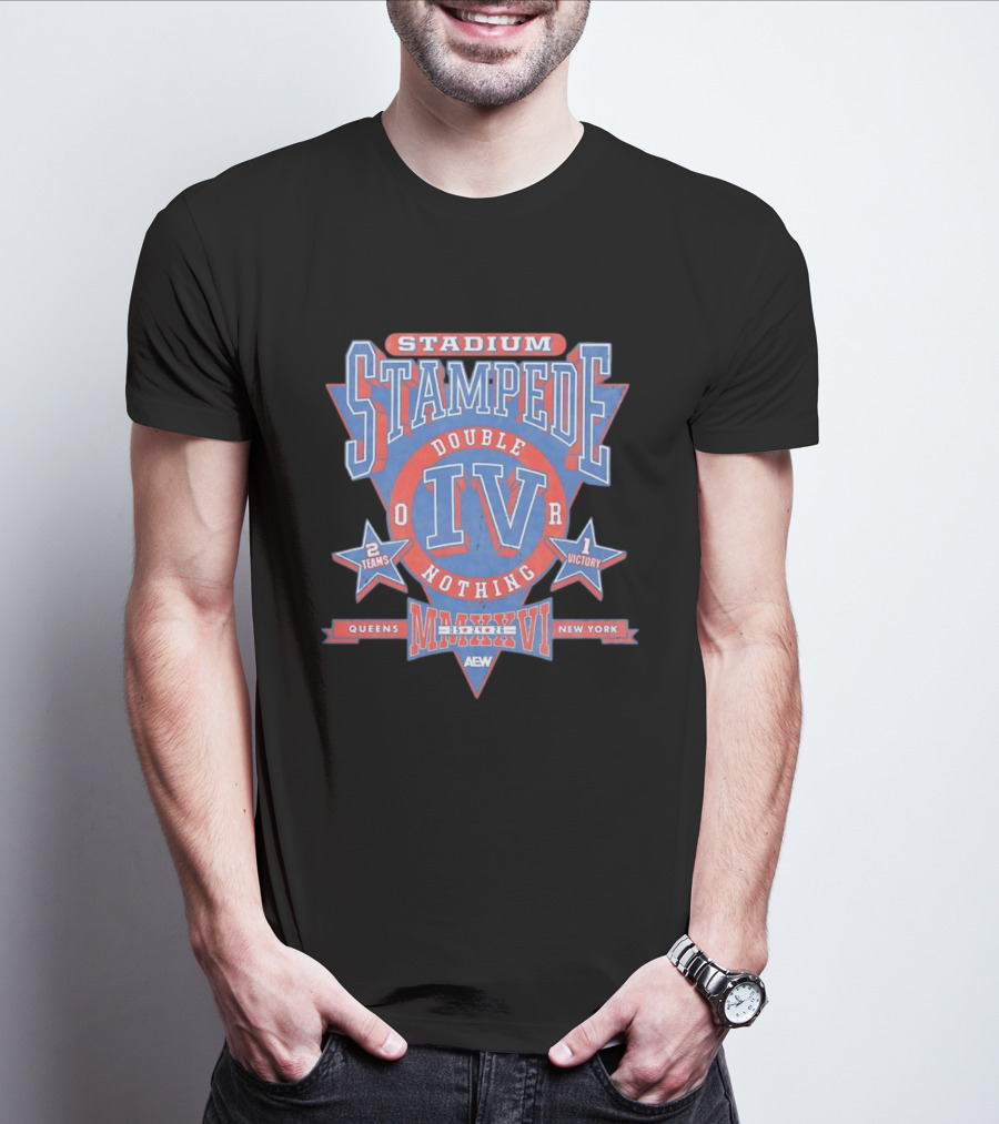 AEW Stadium Stampede Double Or Nothing IV 2026 Queens New York Wrestling Event T-Shirt