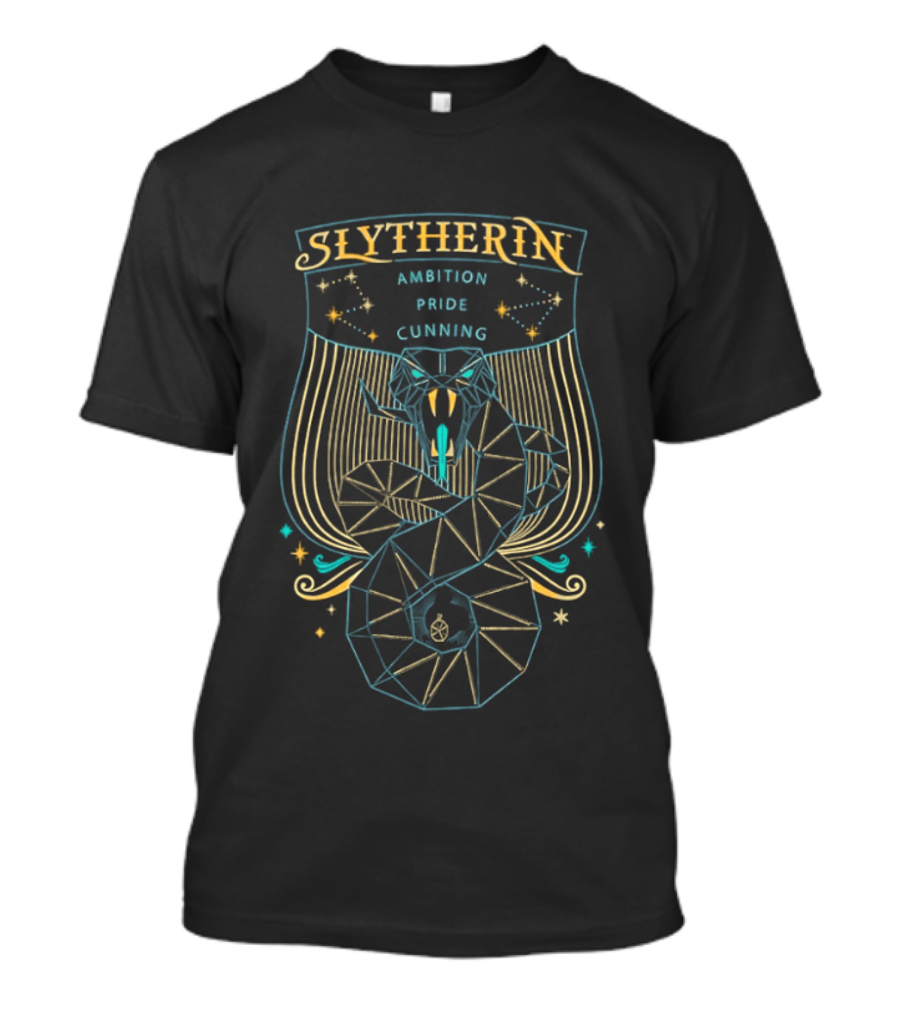 Slytherin Geometric Snake Ambition Pride Cunning 2026 Edition Magic Stars T-Shirt