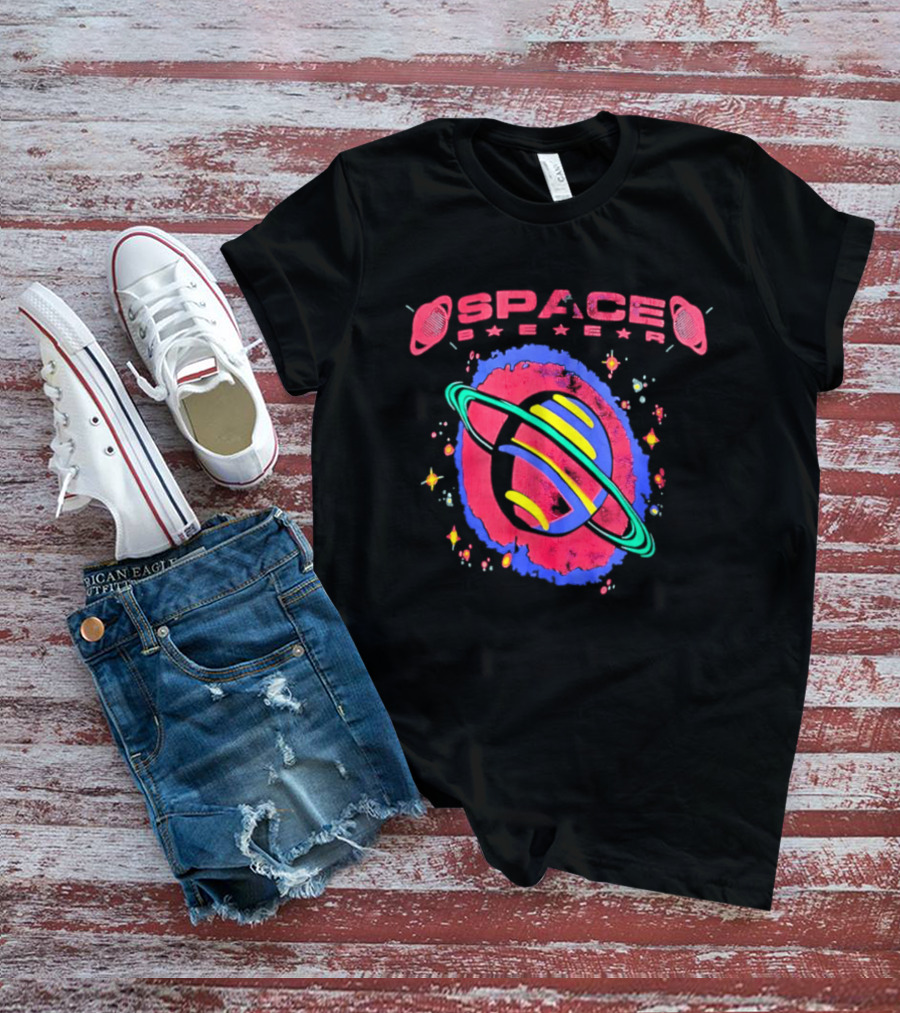 Space Baer Saturn Planet Cosmic Stars Aesthetic Universe 2026 T-Shirt