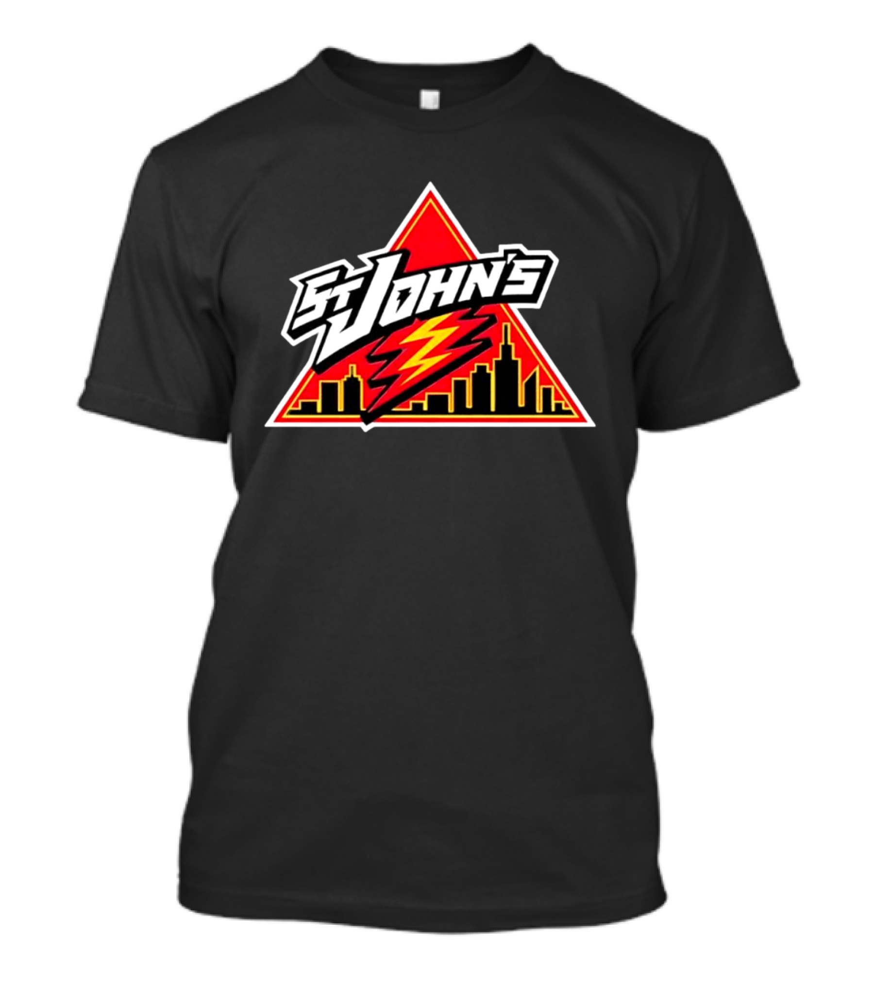 St John's City Skyline Triangle Lightning Bolt T-Shirt