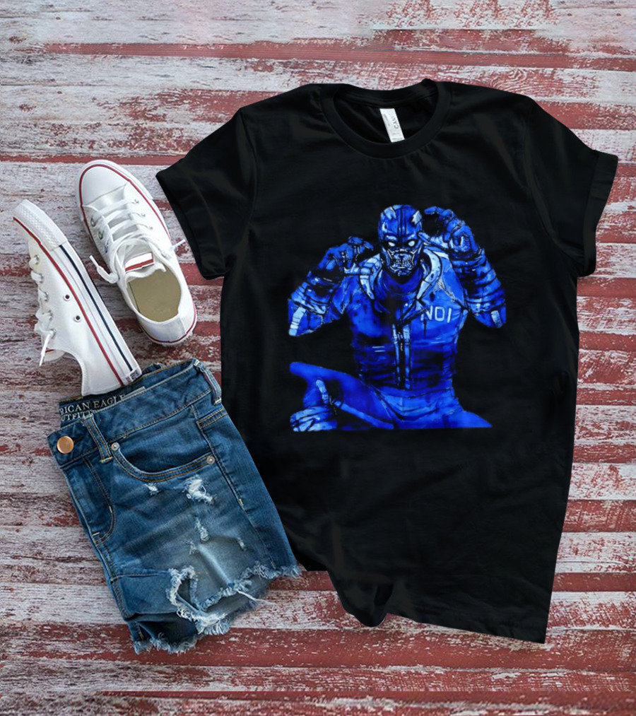 Cyberpunk Demon NDI Blue Warrior T-Shirt