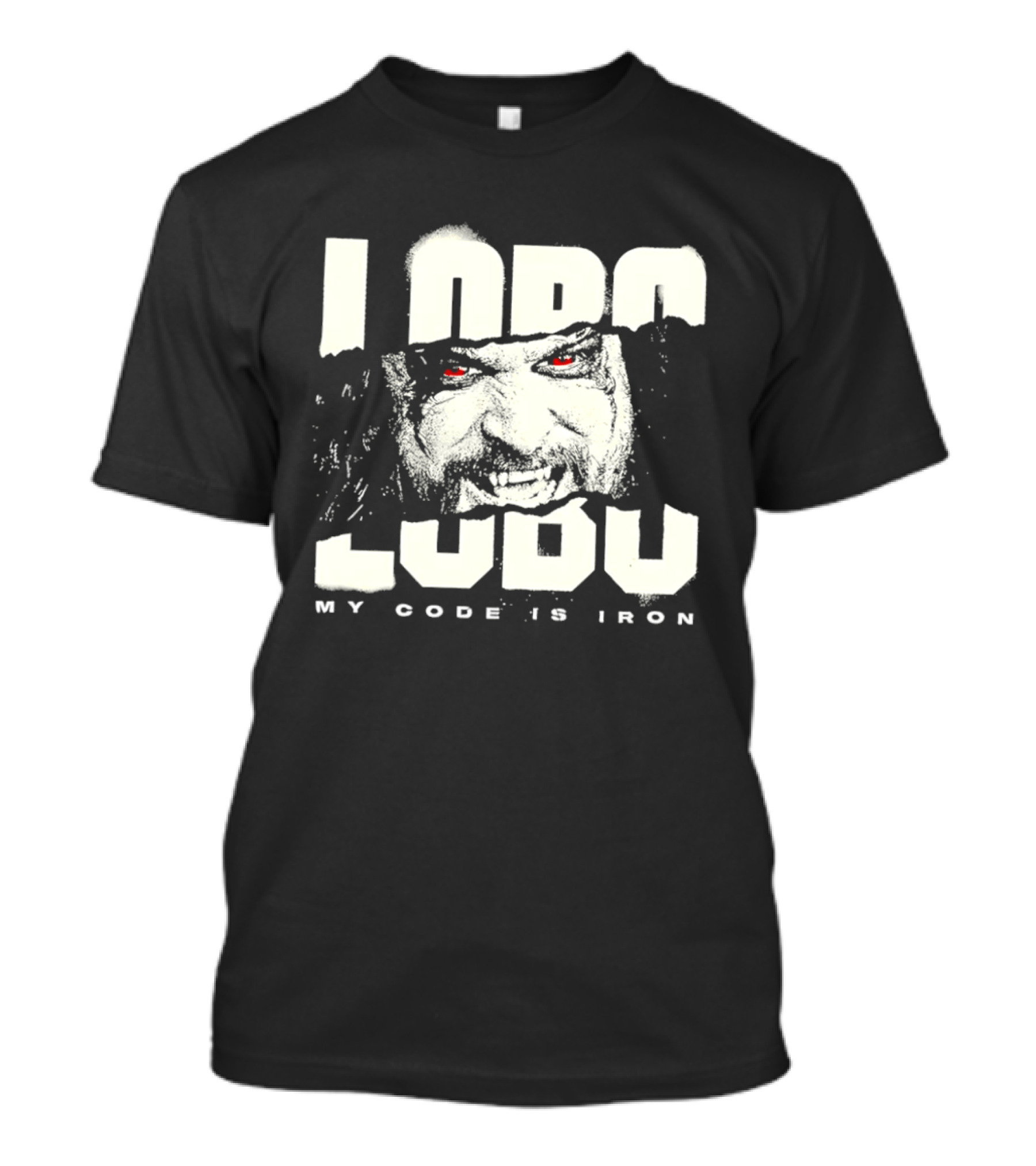 Lobo Ludu My Code Is Iron WWE Pro Wrestling Monster Red Eyes Fangs Wrestlemania 2026 T-Shirt