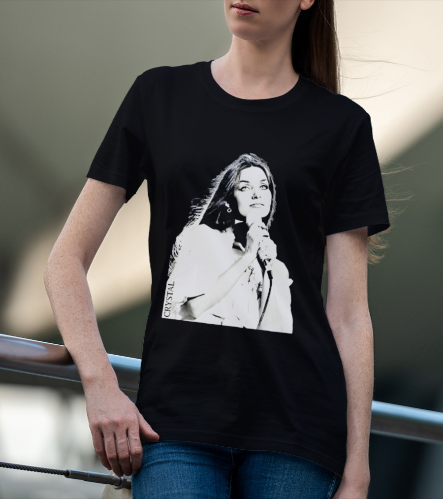 Mick Foley AEW Crystal Gayle Microphone Iconic Singer T-Shirt