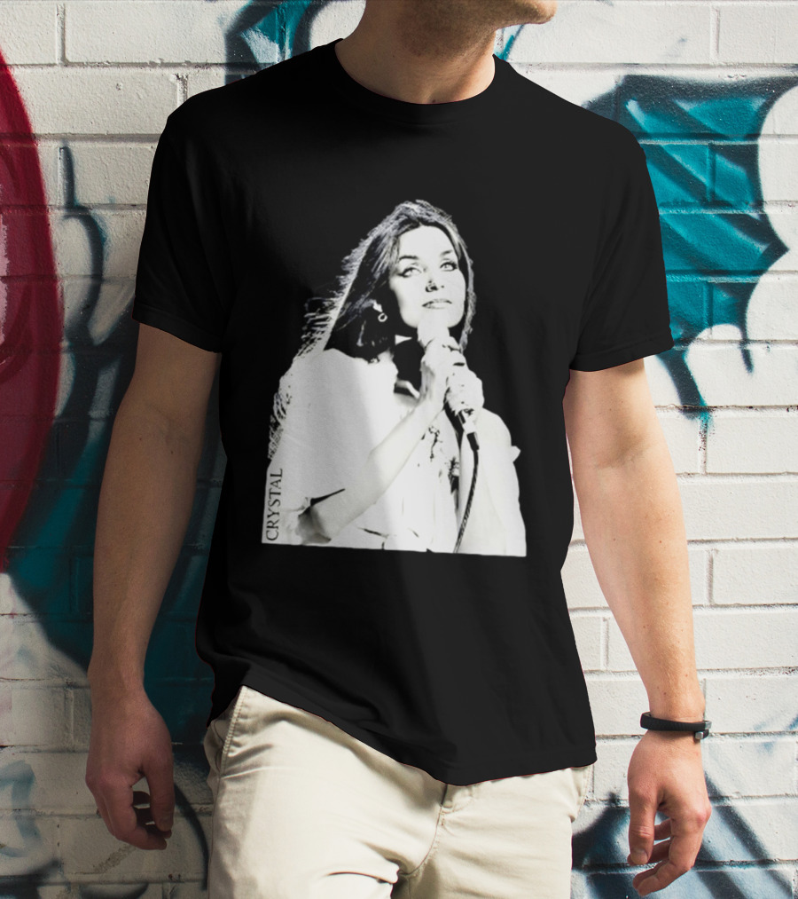 Mick Foley AEW Crystal Gayle Microphone Iconic Singer T-Shirt