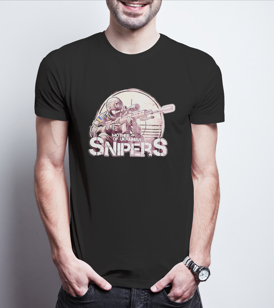 Mother Of Ukrainian Snipers Tactical Military Distressed Shooter T-Shirt