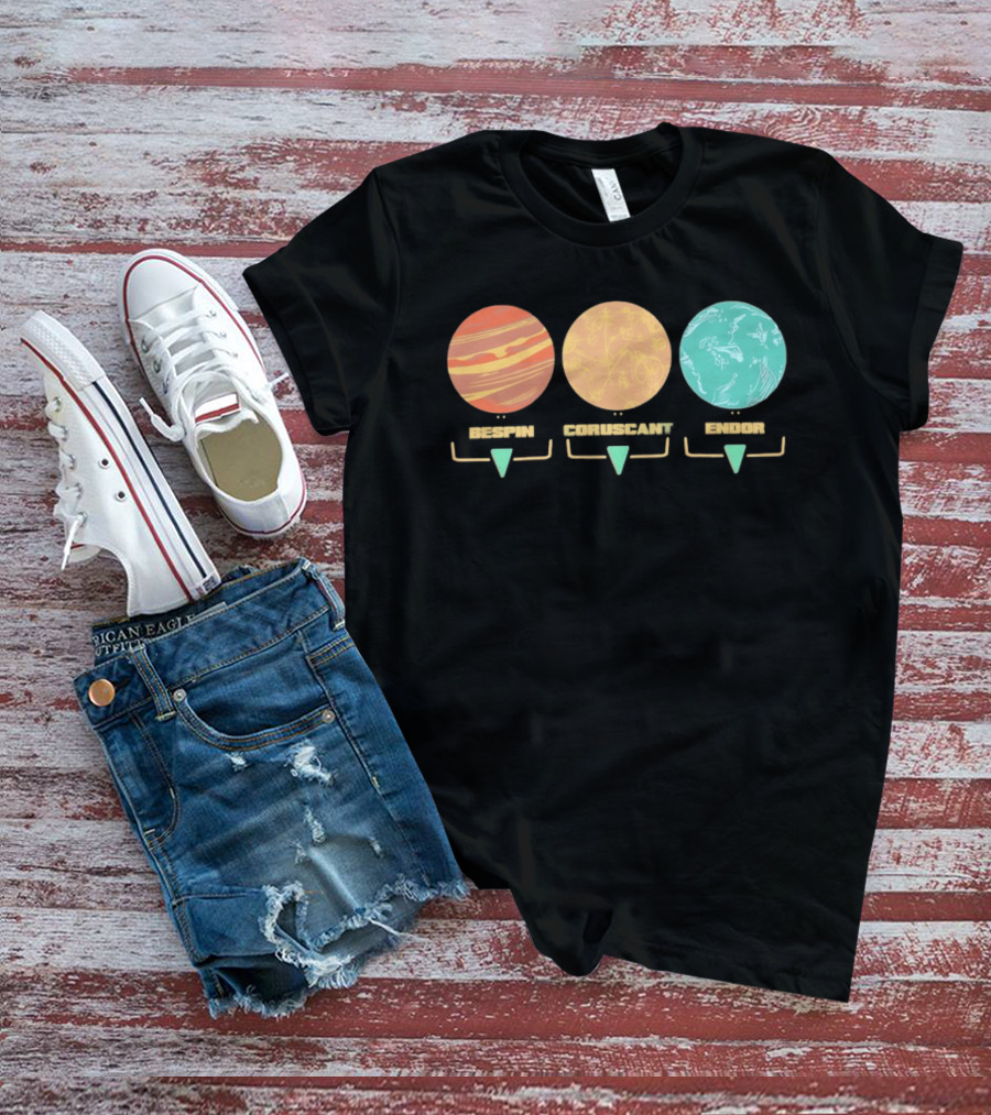 Bespin Coruscant Endor Star Wars Planet T-Shirt