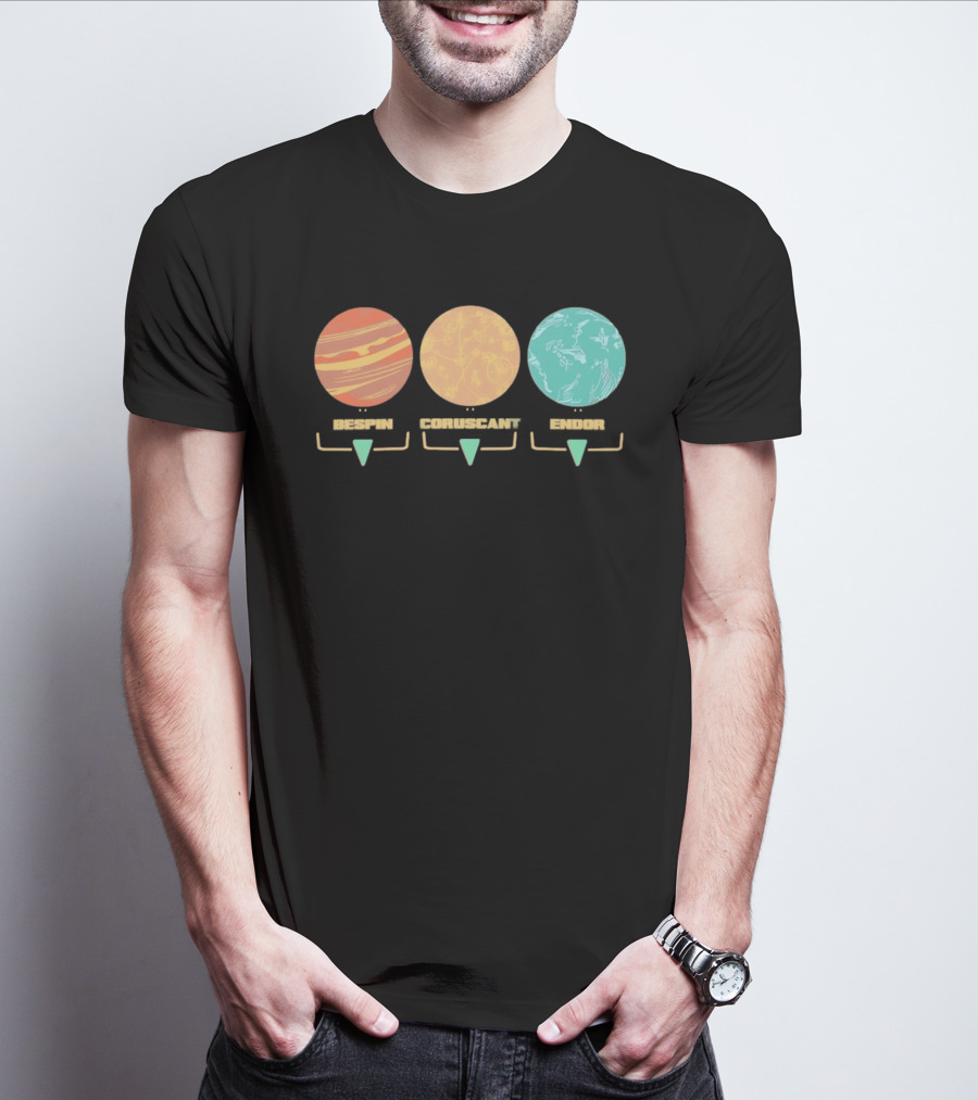 Bespin Coruscant Endor Star Wars Planet T-Shirt