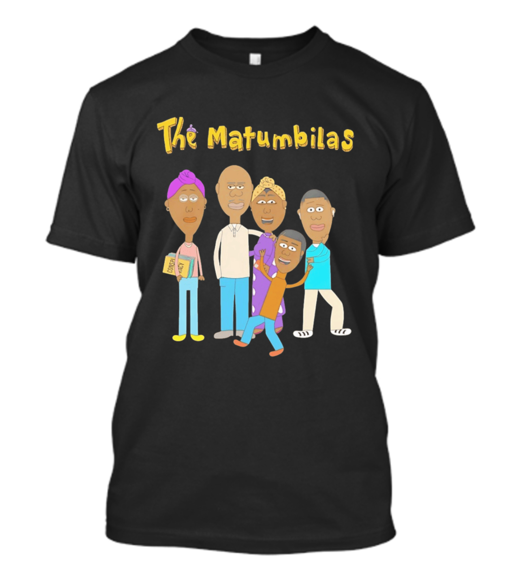 The Matumbilas Family Cartoon Conspiracy Animated Book Characters T-Shirt