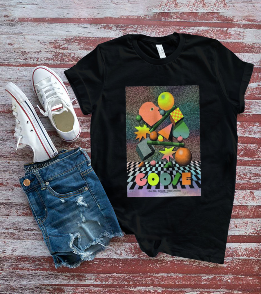 Goose 3 Juni 2026 Berlin Deutschland Festsaal Kreuzberg 3D Geometric Shapes Checkerboard T-Shirt