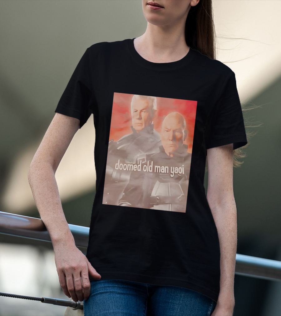Ian McKellen Magneto Charles Xavier Doomed Old Man Yaoi X Men Movie T-Shirt