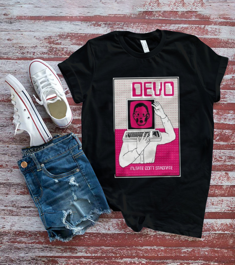 June 03 2026 Devo Concert Akron Civic Theatre Mutate Don't Stagnate T-Shirt