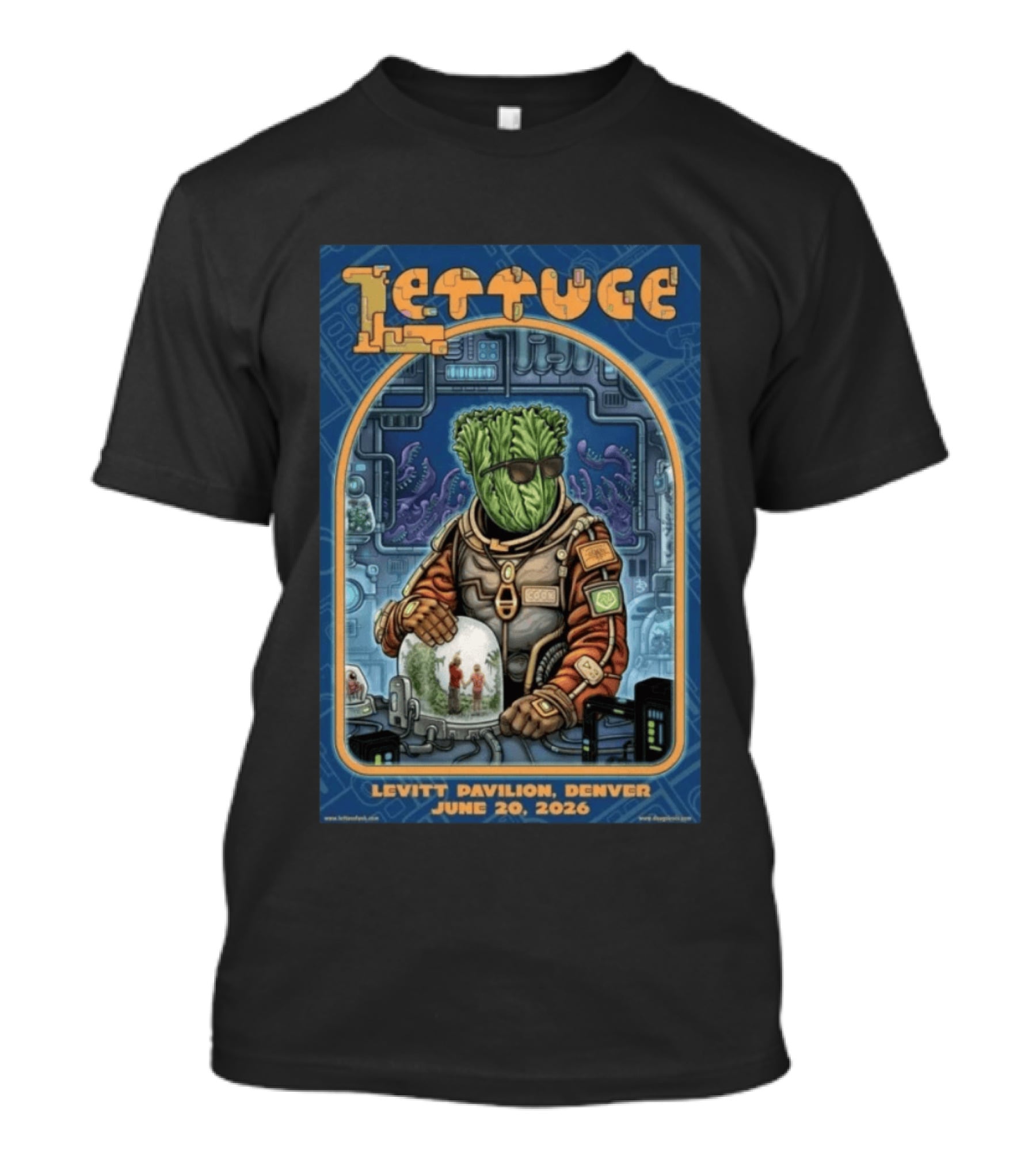 Lettuce Levitt Pavilion Denver June 20 2026 Cosmic Astronaut Scene T-Shirt