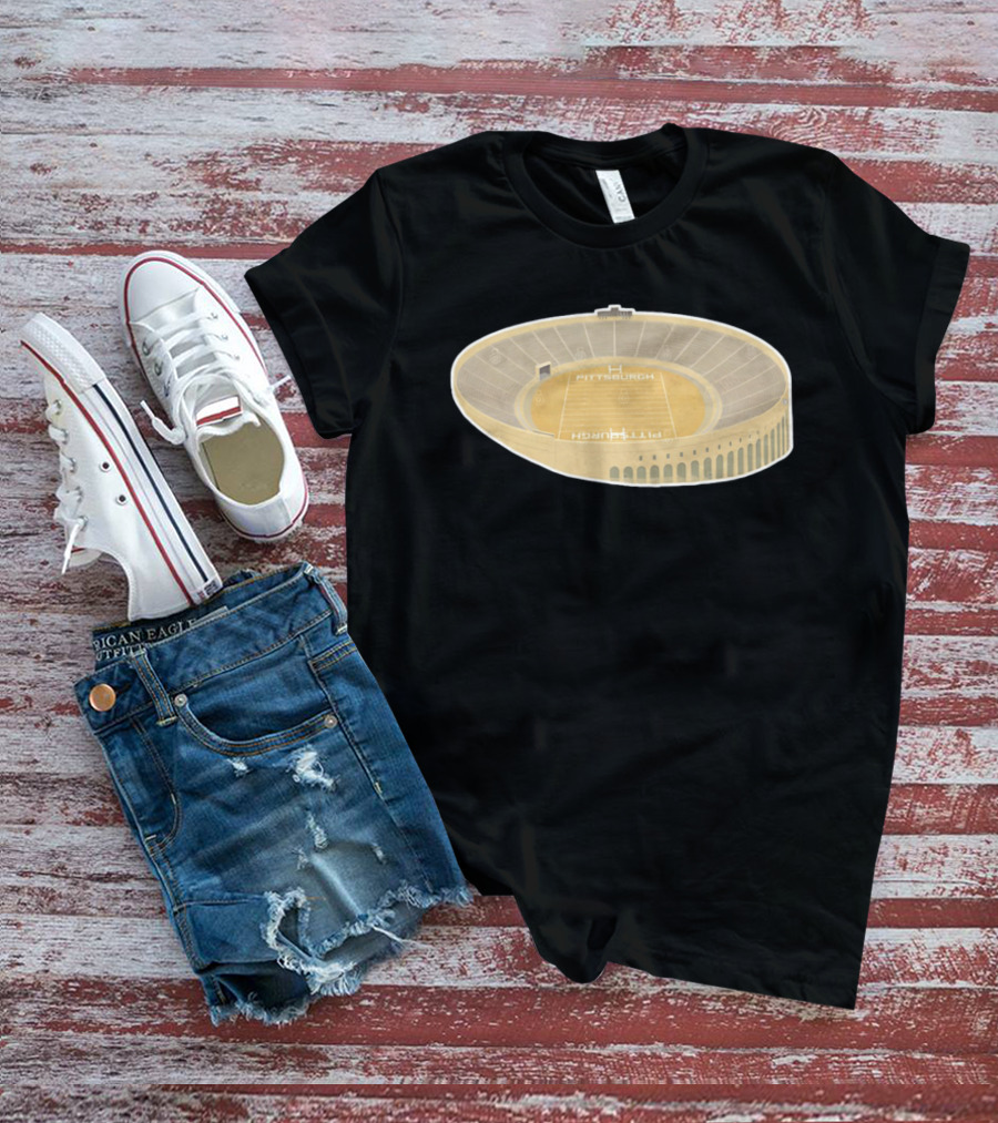 Pittsburgh Historic Football Stadium Architectural T-Shirt