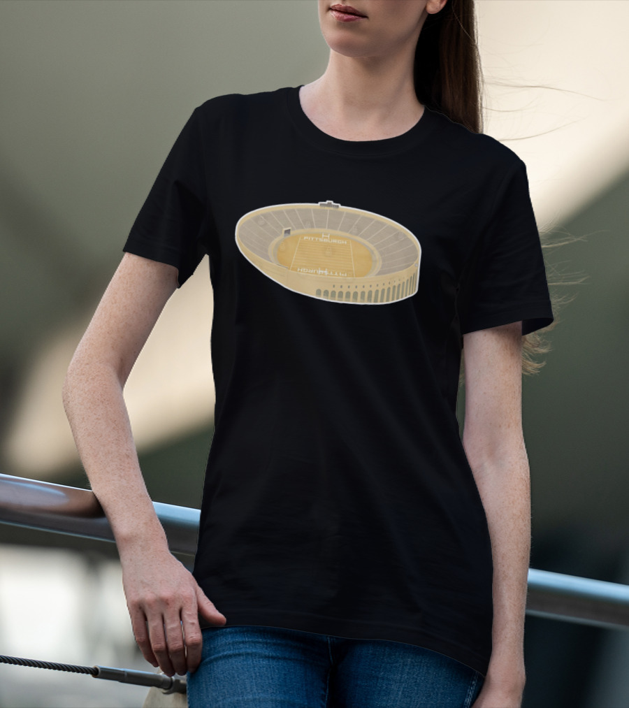 Pittsburgh Historic Football Stadium Architectural T-Shirt