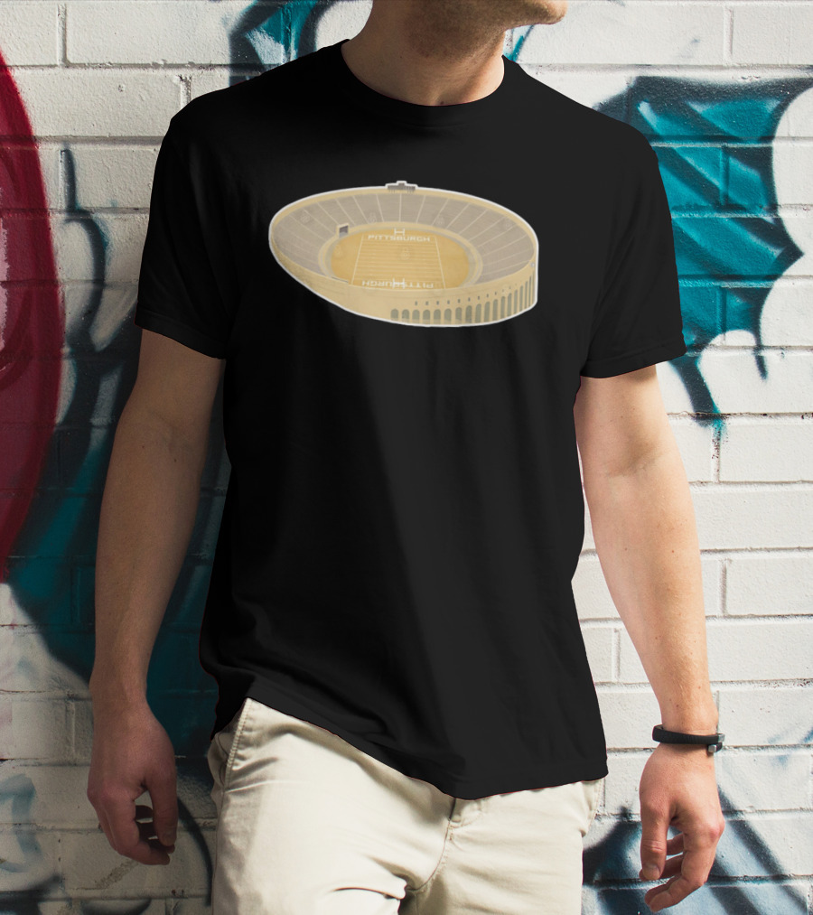 Pittsburgh Historic Football Stadium Architectural T-Shirt