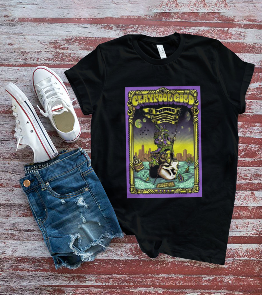 Claypool Lennon Delirium Frog Brigade Primus June 3 2026 Chicago IL Concert T-Shirt