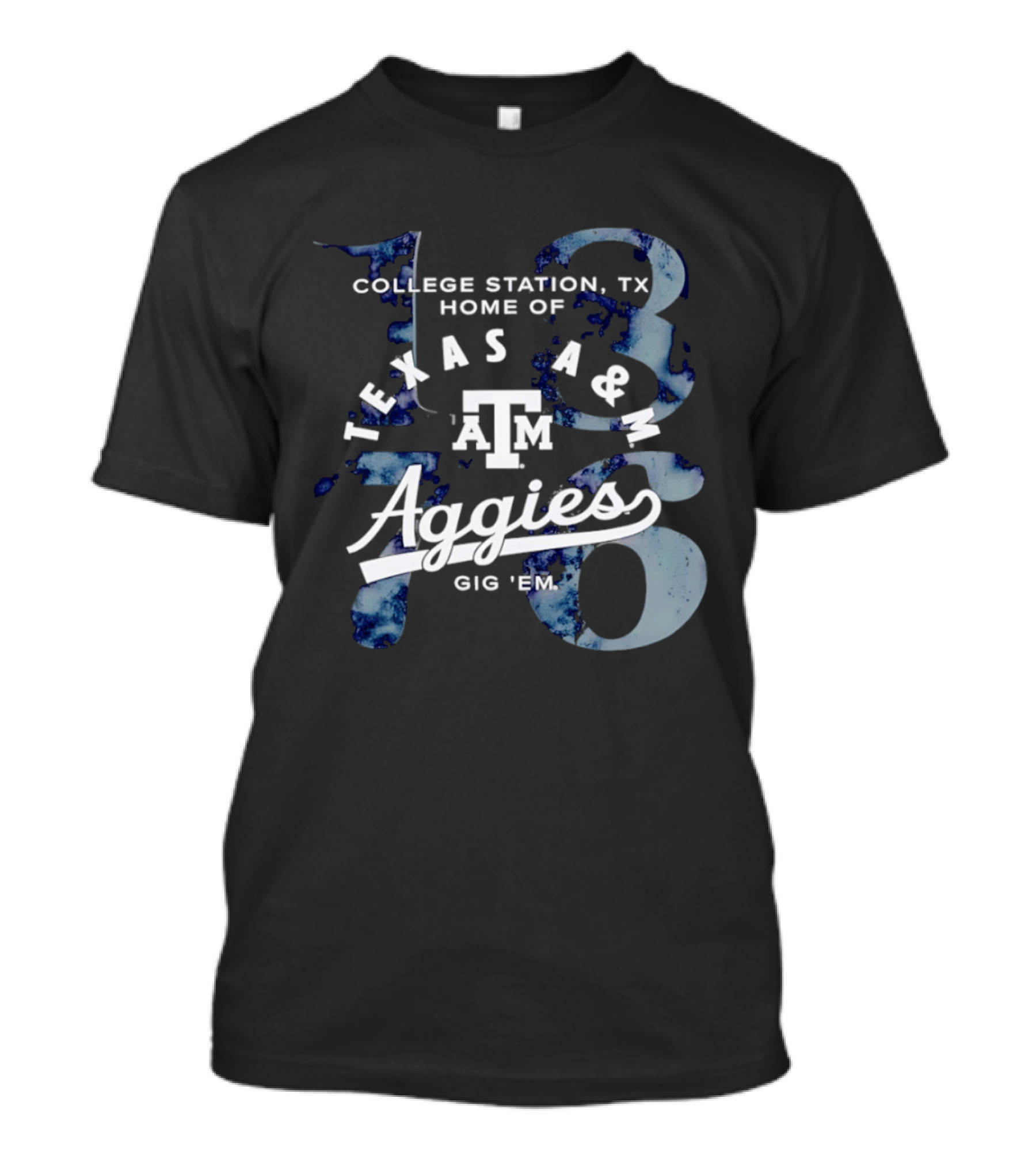 Texas A&M Aggies Gig 'em College Station TX Home Of 1876 T-Shirt