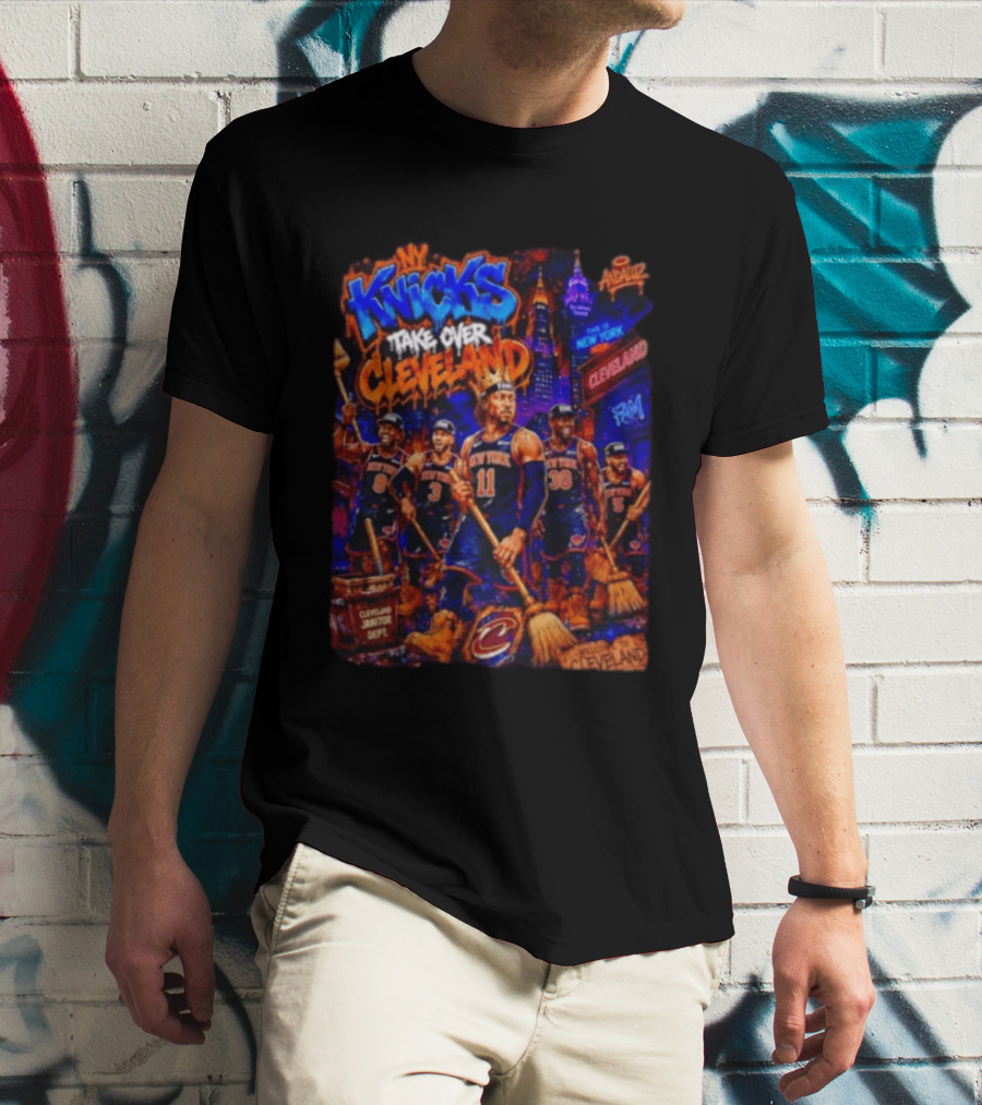 New York Knicks Take Over Cleveland NBA Basketball Rivalry City Battle T-Shirt