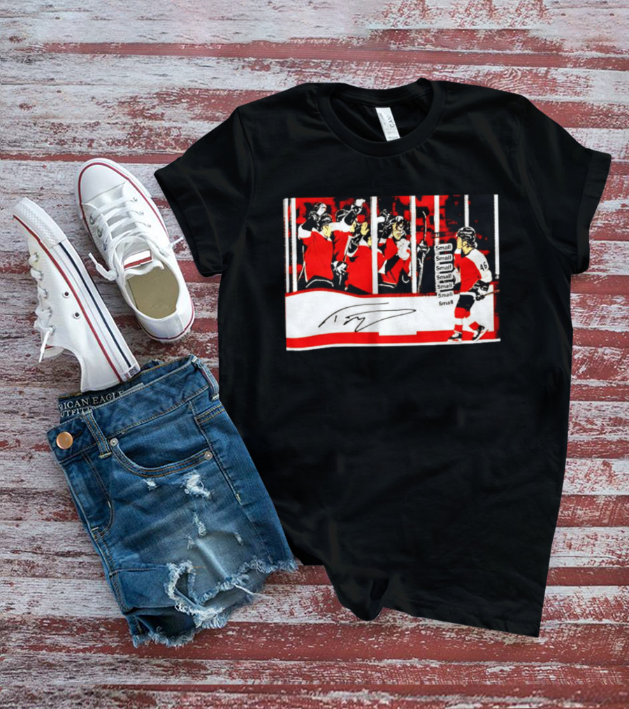 Philadelphia Flyers Hockey Team Celebration Frozen Victory Small T-Shirt