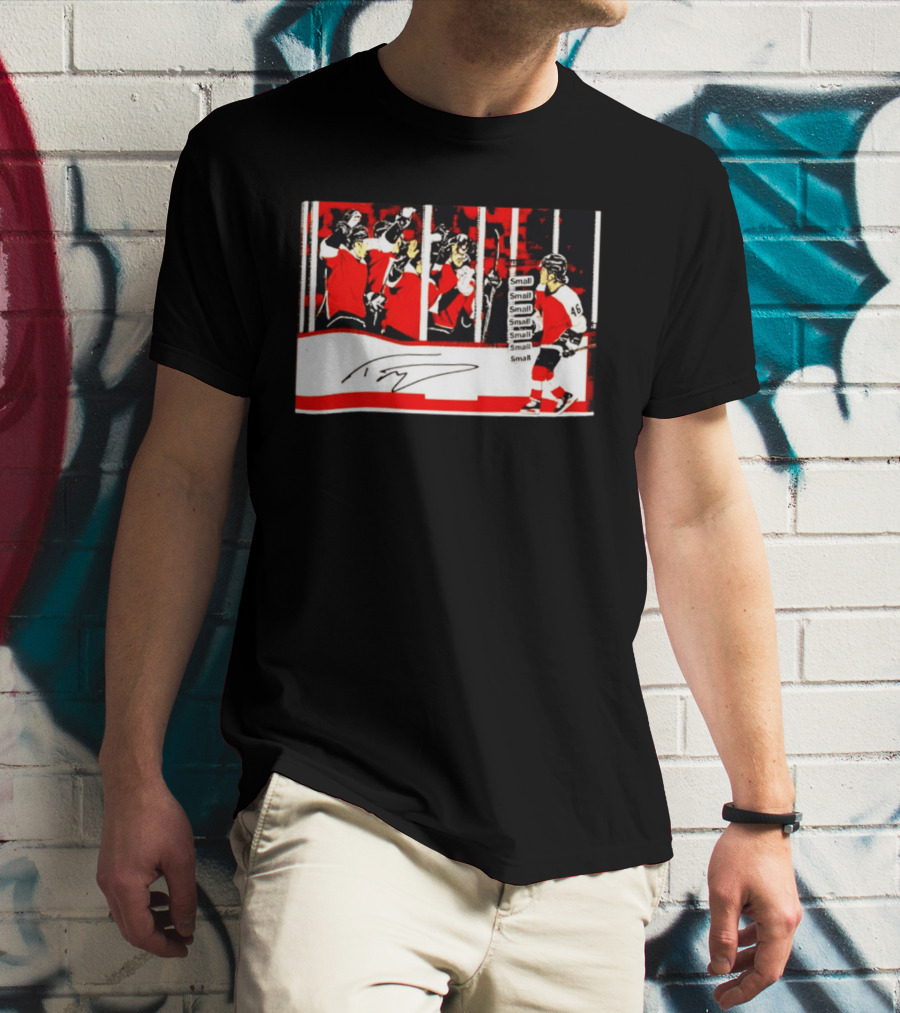 Philadelphia Flyers Hockey Team Celebration Frozen Victory Small T-Shirt