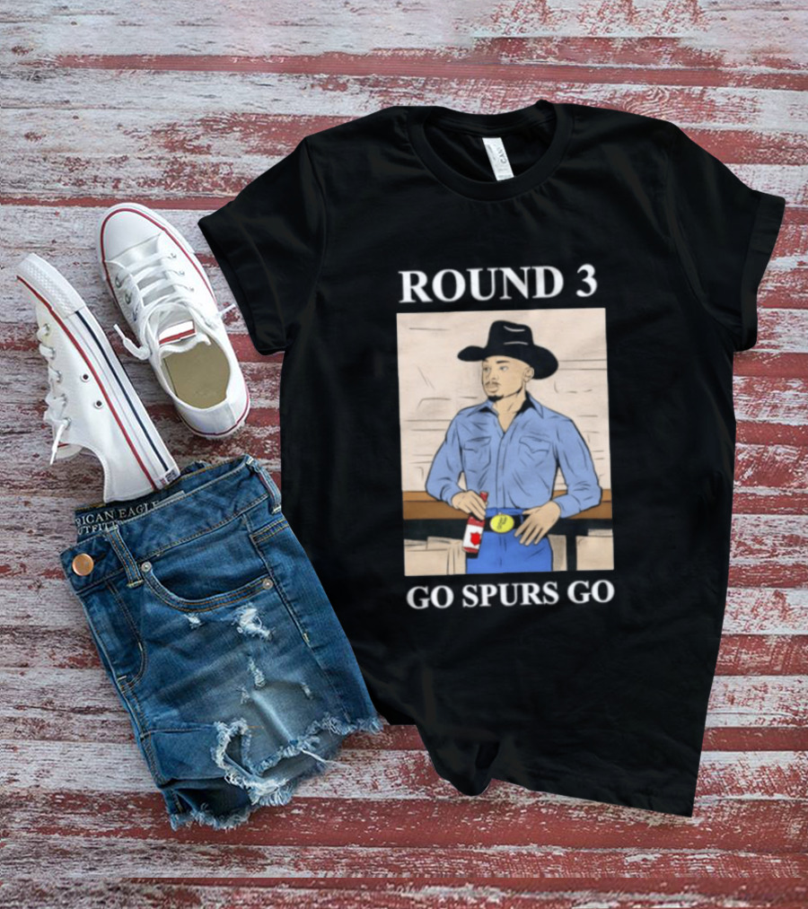Go Spurs Go Cowboy Round 3 Spurs Playoff Spirit T-Shirt