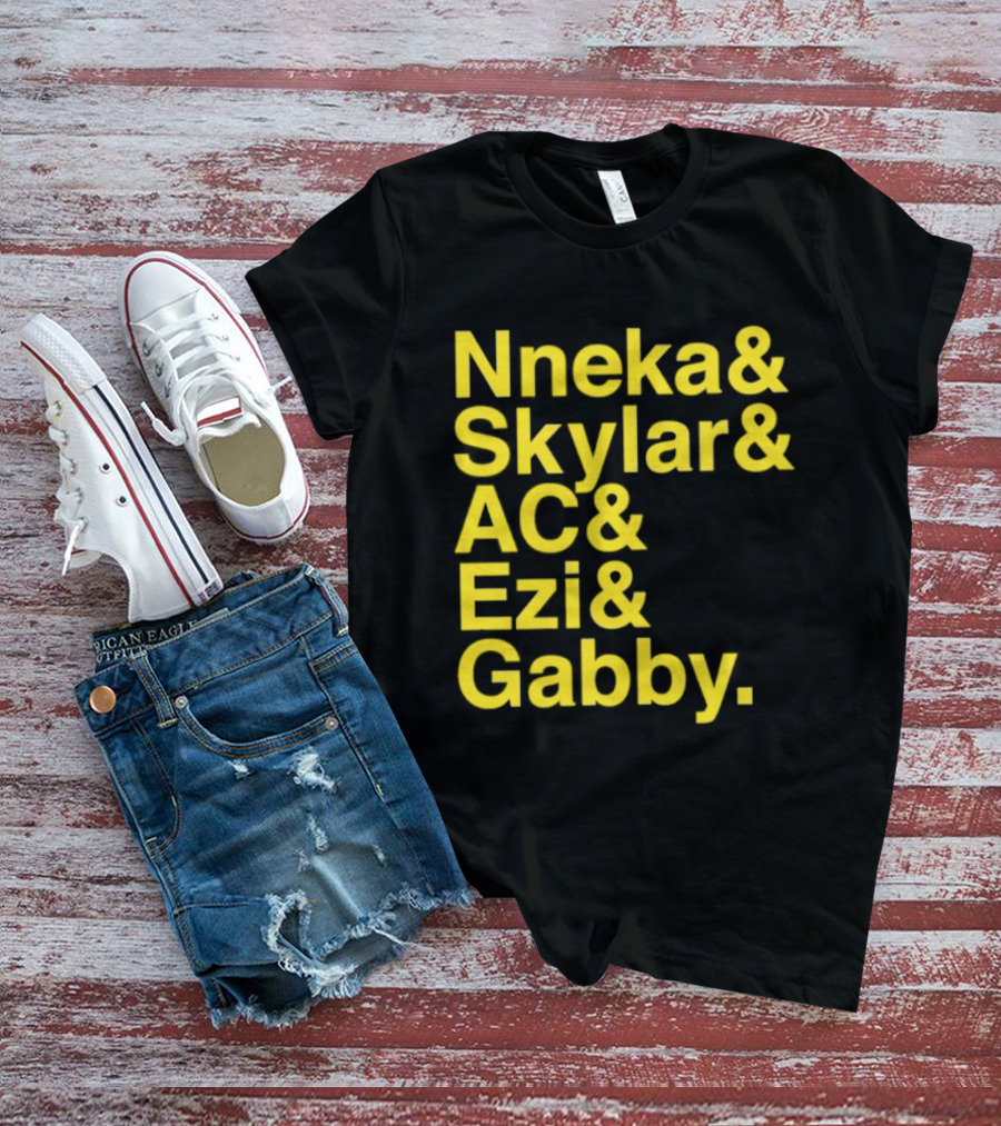 Nneka Skylar AC Ezi Gabby Seattle Storm WNBA 2025 Ampersand Stars T-Shirt