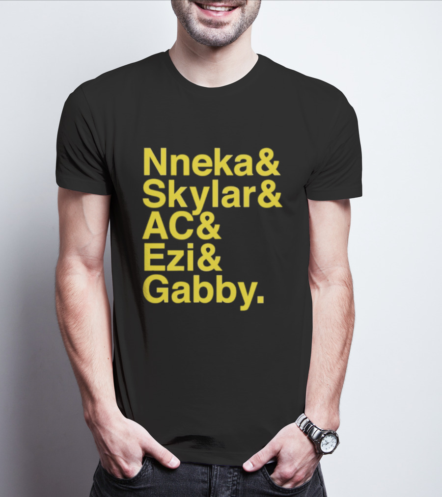 Nneka Skylar AC Ezi Gabby Seattle Storm WNBA 2025 Ampersand Stars T-Shirt