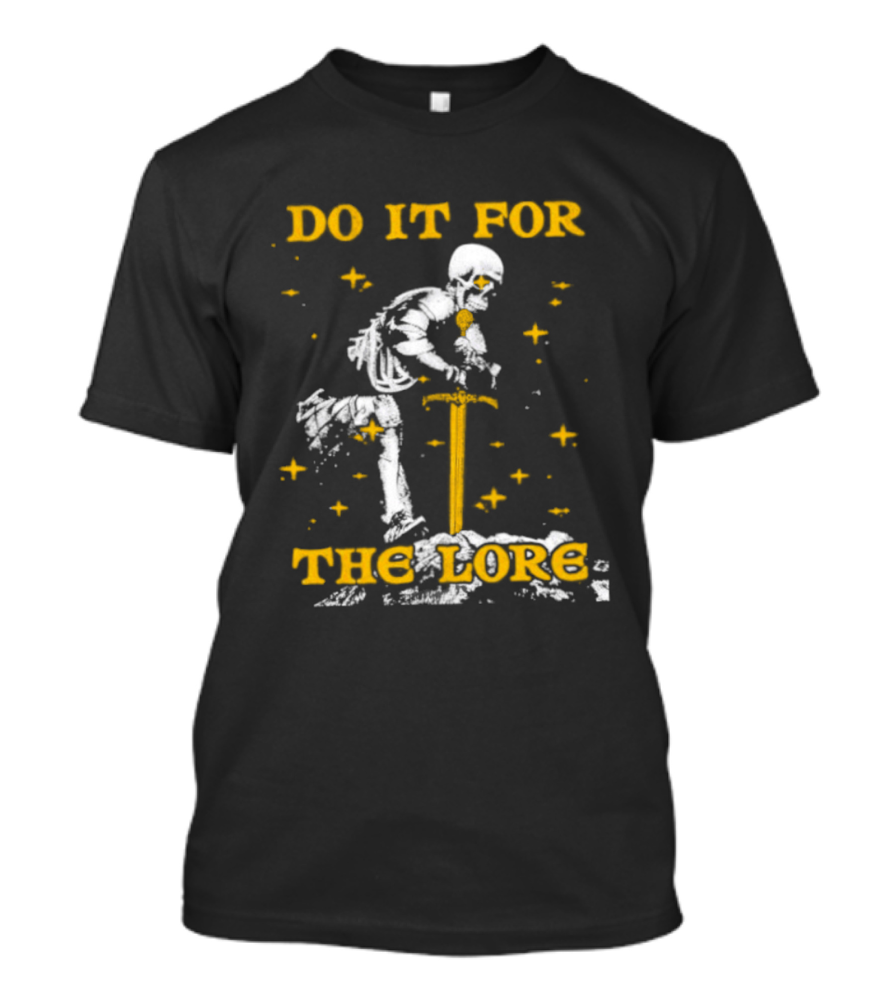 Skeleton Knight Do It For The Lore Sword And Stars T-Shirt