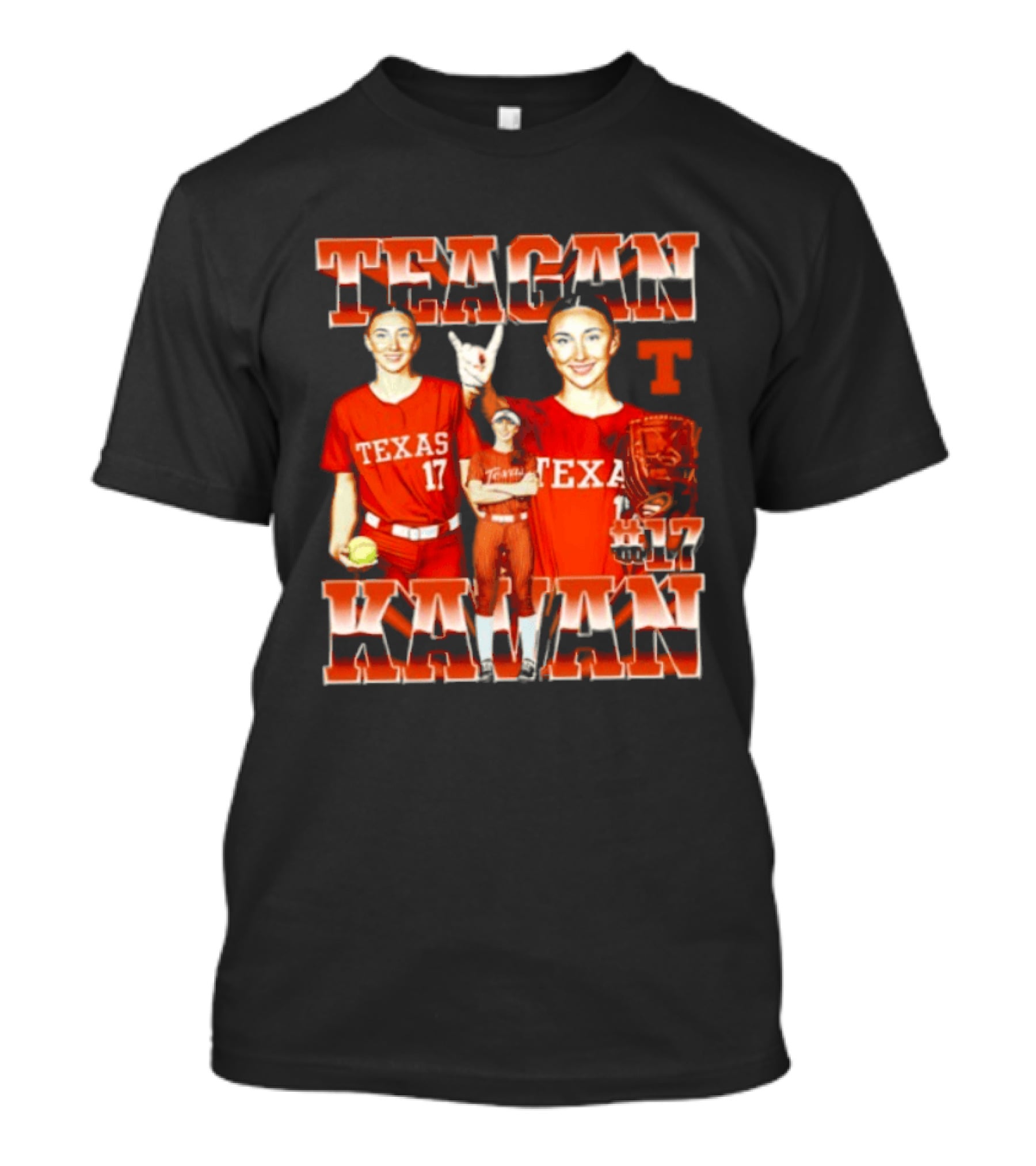 Teagan Kavan Texas 17 NCAA Softball Longhorns Player T-Shirt