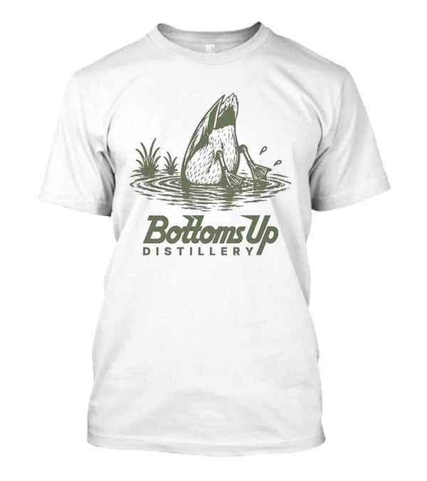 Bottoms Up Distillery Duck Diving Distinctive Spirits T-Shirt