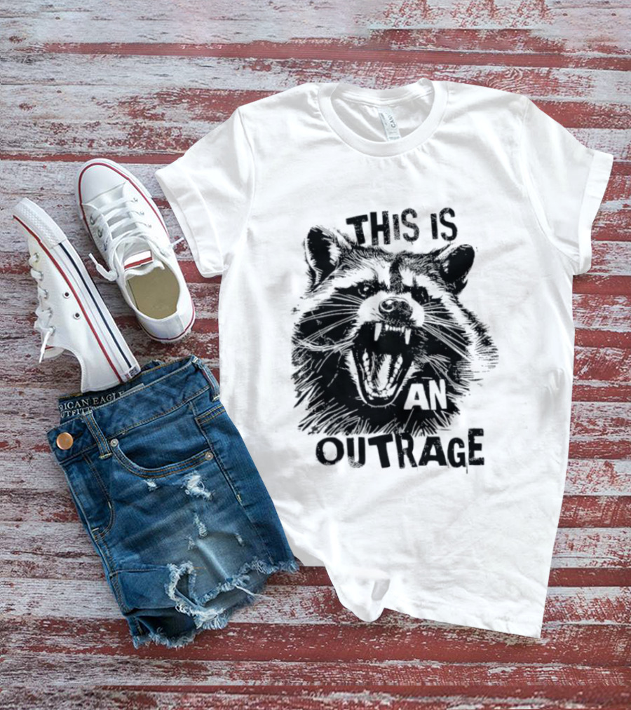 This Is An Outrage Angry Raccoon T-Shirt