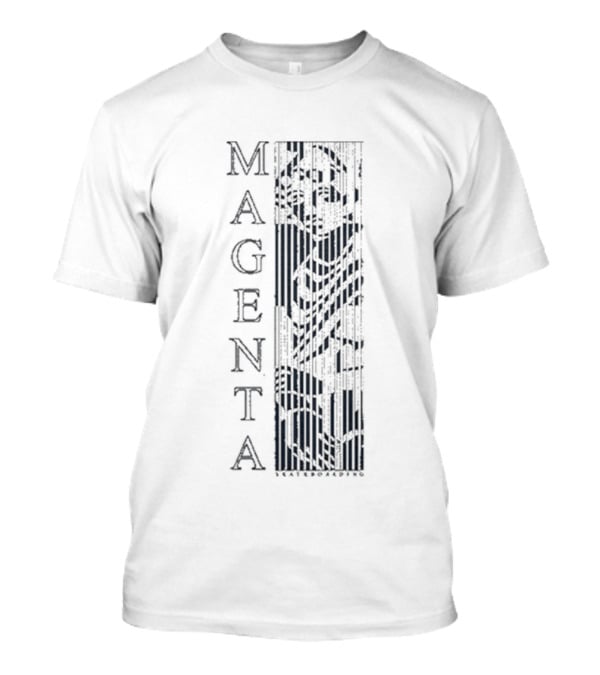 Magenta Skateboards Vertical Logo Stripe Tati T-Shirt