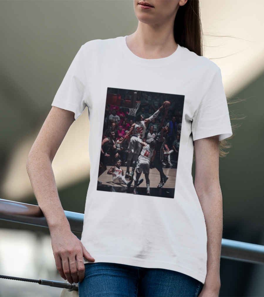 Big Kat Big Time Block Houston Rockets San Antonio Spurs NBA Showdown T-Shirt