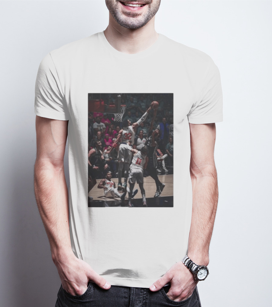 Big Kat Big Time Block Houston Rockets San Antonio Spurs NBA Showdown T-Shirt